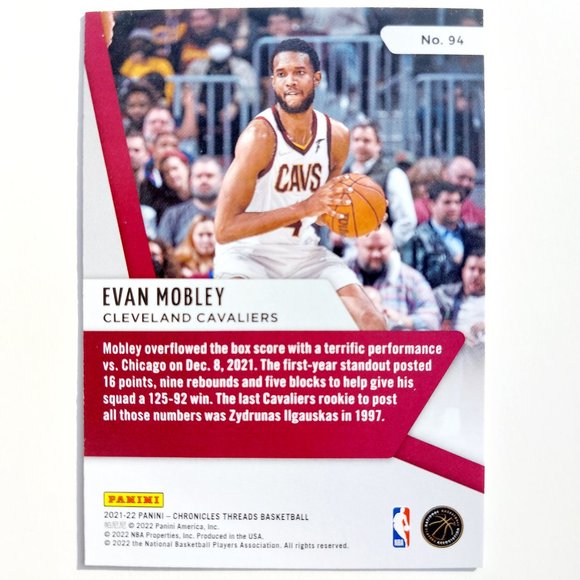 Cleveland Cavaliers (Evan Mobley) - BKBL [6_EM4] - Rookie Card (RC) - Picture 3 of 3